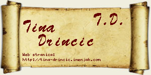Tina Drinčić vizit kartica